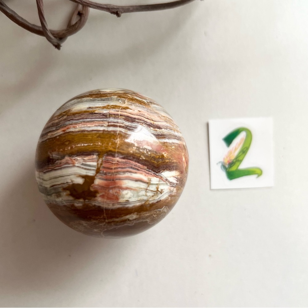 Green Calcite Onyx Sphere - Picture 9 of 15